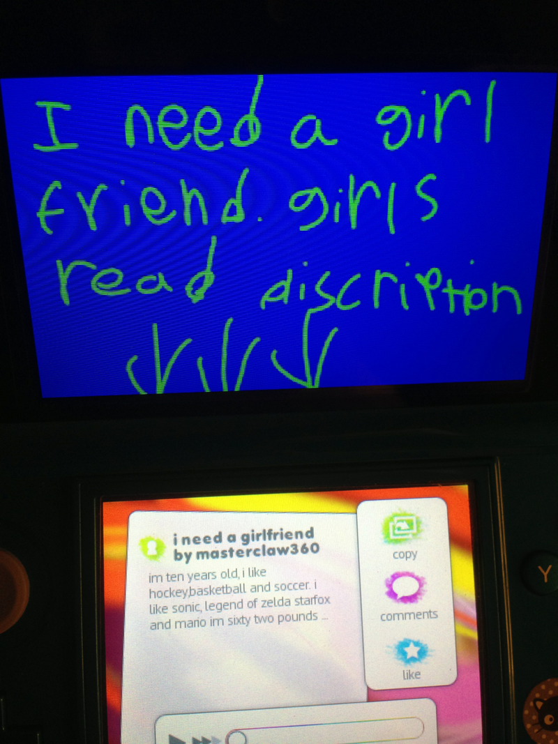 Illustration for article titled A Ten-Year-Old Tried Using A 3DS To Find A Girlfriend